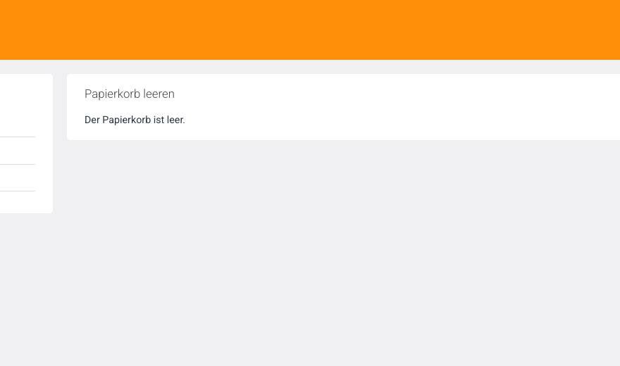 Toolbox — Papierkorb leeren
