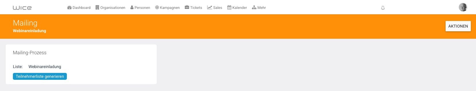 Mailing-Prozess Schritt 1