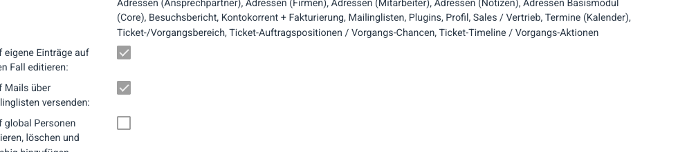 Datensichtbarkeit zwischen Gruppen