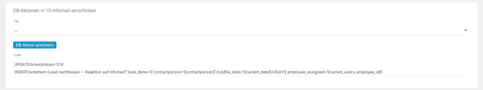 Step 20 — DB-Aktion Timeline